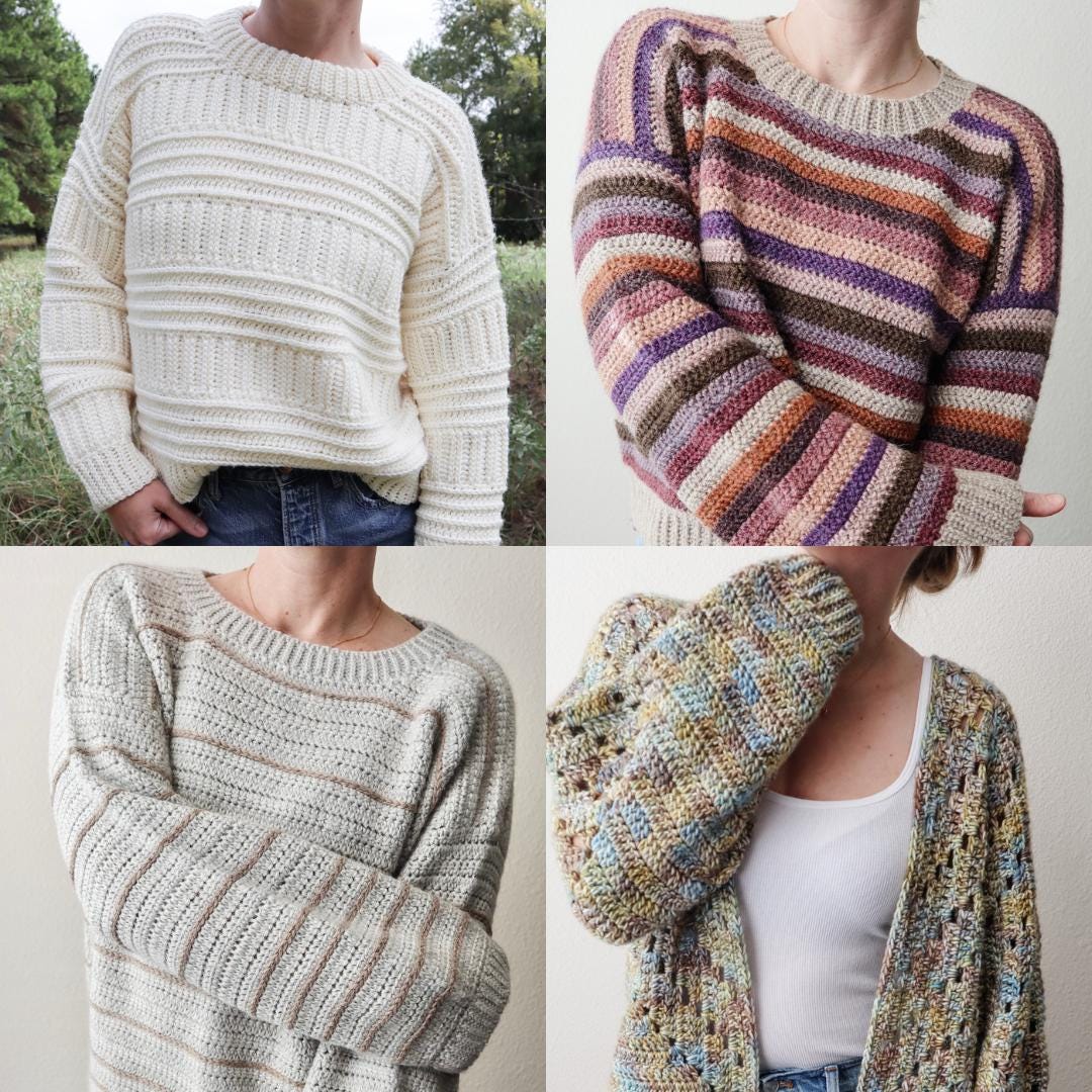 Crochet Crewneck Sweater with Sequins main image 1