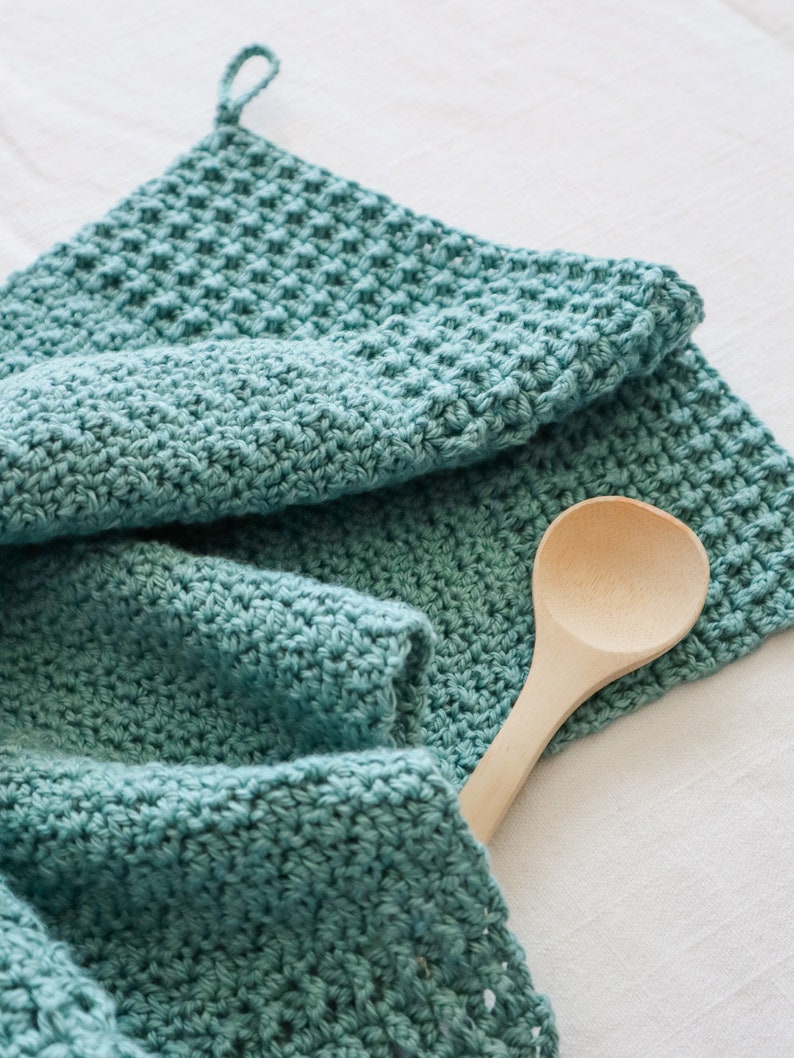 CROCHET PATTERN // Crochet Towel, Tea Towel, Kitchen Towel, Crochet Cloth, Washcloth, Bathroom Towel, Dish Towel, Dishcloth, Hand Towel image 3