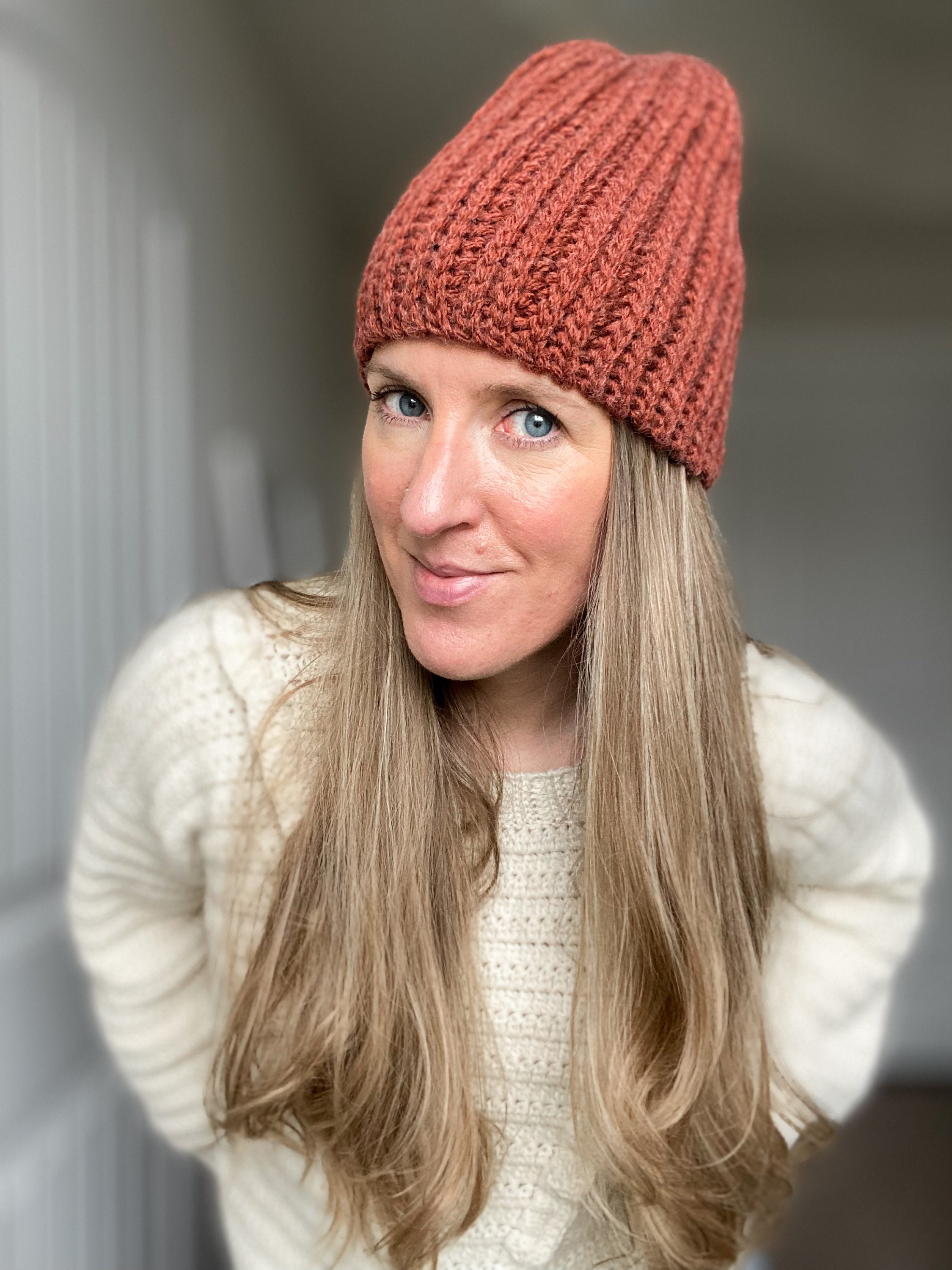 13+ Crochet Hat With Ribbing CROCHET PATTERN // Crochet Hat, Ribbed Hat, Bulky Winter Beanie