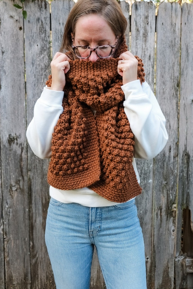 CROCHET PATTERN // Crochet Scarf, Chunky Crochet Scarf, Textured Scarf, Winter Scarf, Winter Accessory, Crochet Wrap // Chaparral Scarf image 2