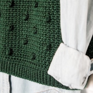 CROCHET PATTERN // Crochet Vest, Bobble Stitch Sweater Vest, Textured Preppy Vest, Sleeveless Sweater, Pullover, Slip-over // Nantucket Vest image 9