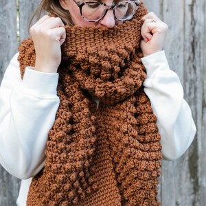 CROCHET PATTERN // Crochet Scarf, Chunky Crochet Scarf, Textured Scarf, Winter Scarf, Winter Accessory, Crochet Wrap // Chaparral Scarf image 3