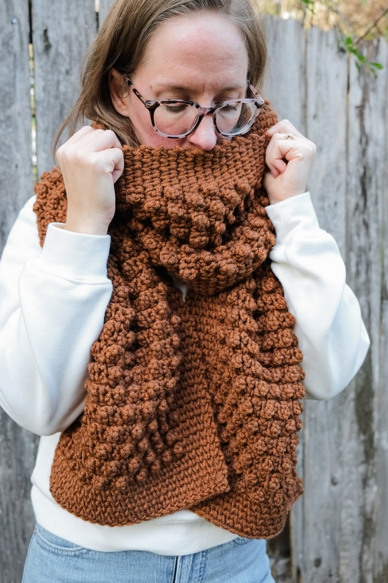 CROCHET PATTERN // Crochet Scarf, Chunky Crochet Scarf, Textured Scarf, Winter Scarf, Winter Accessory, Crochet Wrap // Chaparral Scarf image 3