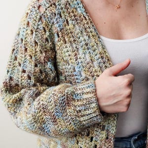 CROCHET PATTERN // Crochet Cardigan, Granny Square Cardigan, Hexagon Cardigan, Crochet Pullover, Oversized Sweater // Homebody Cardigan image 4