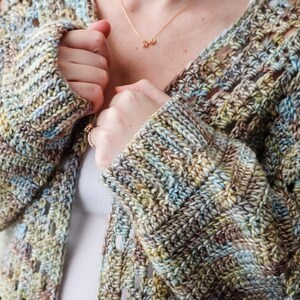 CROCHET PATTERN // Crochet Cardigan, Granny Square Cardigan, Hexagon Cardigan, Crochet Pullover, Oversized Sweater // Homebody Cardigan image 9