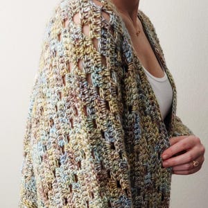 CROCHET PATTERN // Crochet Cardigan, Granny Square Cardigan, Hexagon Cardigan, Crochet Pullover, Oversized Sweater // Homebody Cardigan image 7