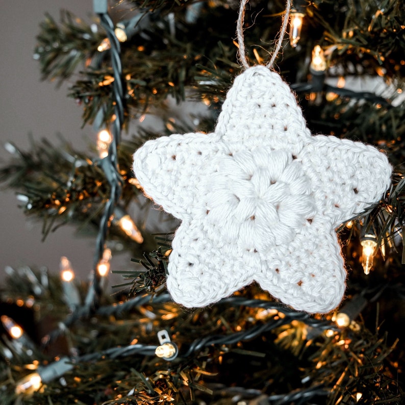 CROCHET PATTERN // Christmas Tree Topper Crochet Star Etsy