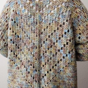 CROCHET PATTERN // Crochet Cardigan, Granny Square Cardigan, Hexagon Cardigan, Crochet Pullover, Oversized Sweater // Homebody Cardigan image 10