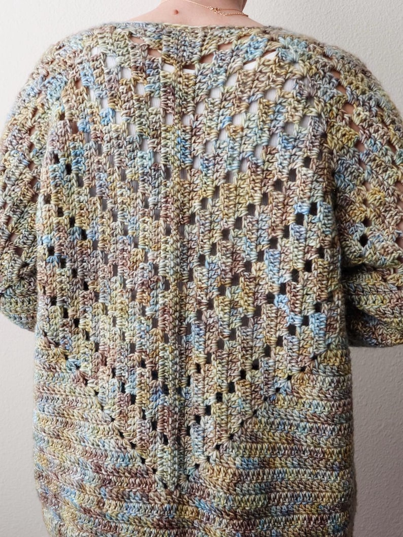 CROCHET PATTERN // Crochet Cardigan, Granny Square Cardigan, Hexagon Cardigan, Crochet Pullover, Oversized Sweater // Homebody Cardigan image 10
