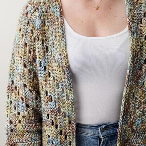 CROCHET PATTERN // Crochet Cardigan, Granny Square Cardigan, Hexagon Cardigan, Crochet Pullover, Oversized Sweater // Homebody Cardigan image 5