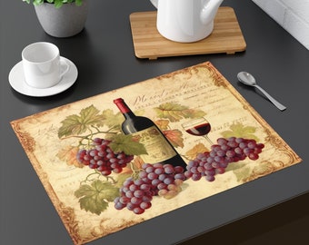 Wine & Grapes Placemat, 1pc