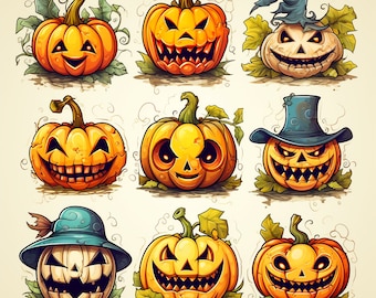 Halloween PNG Sticker Sets