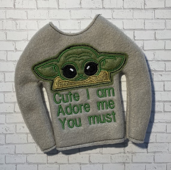 Baby Green Elf Sweater Elf Clothes Christmas Shelf Mandalorian Child Yoda