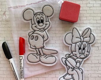 Reusable Mouse Coloring Activity / Dry Erase / Easter Basket Filler / Boys and Girls / Toddler and Kids