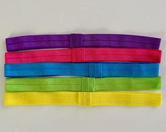 Confezione da 5 elastici pieghevoli, larghezza 5/8", fasce elastiche per neonati, forniture fai da te