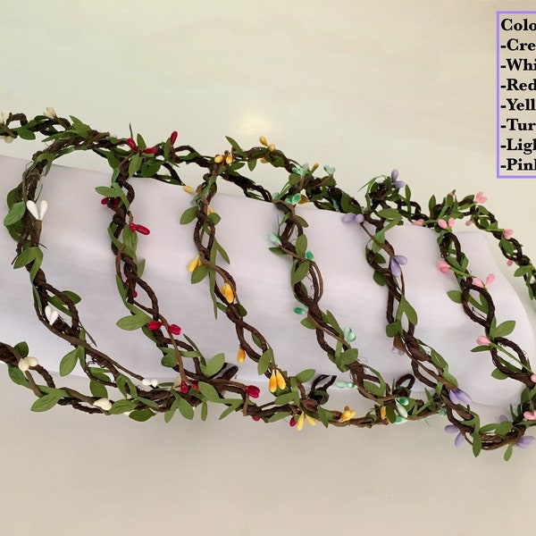 Flower Crowns, Simple Flower Crowns, Greenery and Berries Crown, DIY Flower Crowns, Hair Wreath, Headpiece, Autumn Crowns, Christmas Crowns