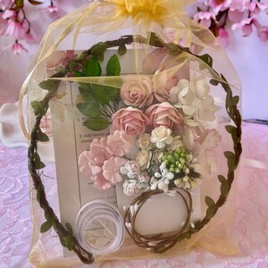 ORIGACH 20 Set DIY Flower Crown Kit Roses Flower Garland Making Kit