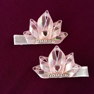Ensemble de clips pour couronnes de princesse roses