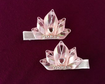 Pink Princess Crowns Clip Set