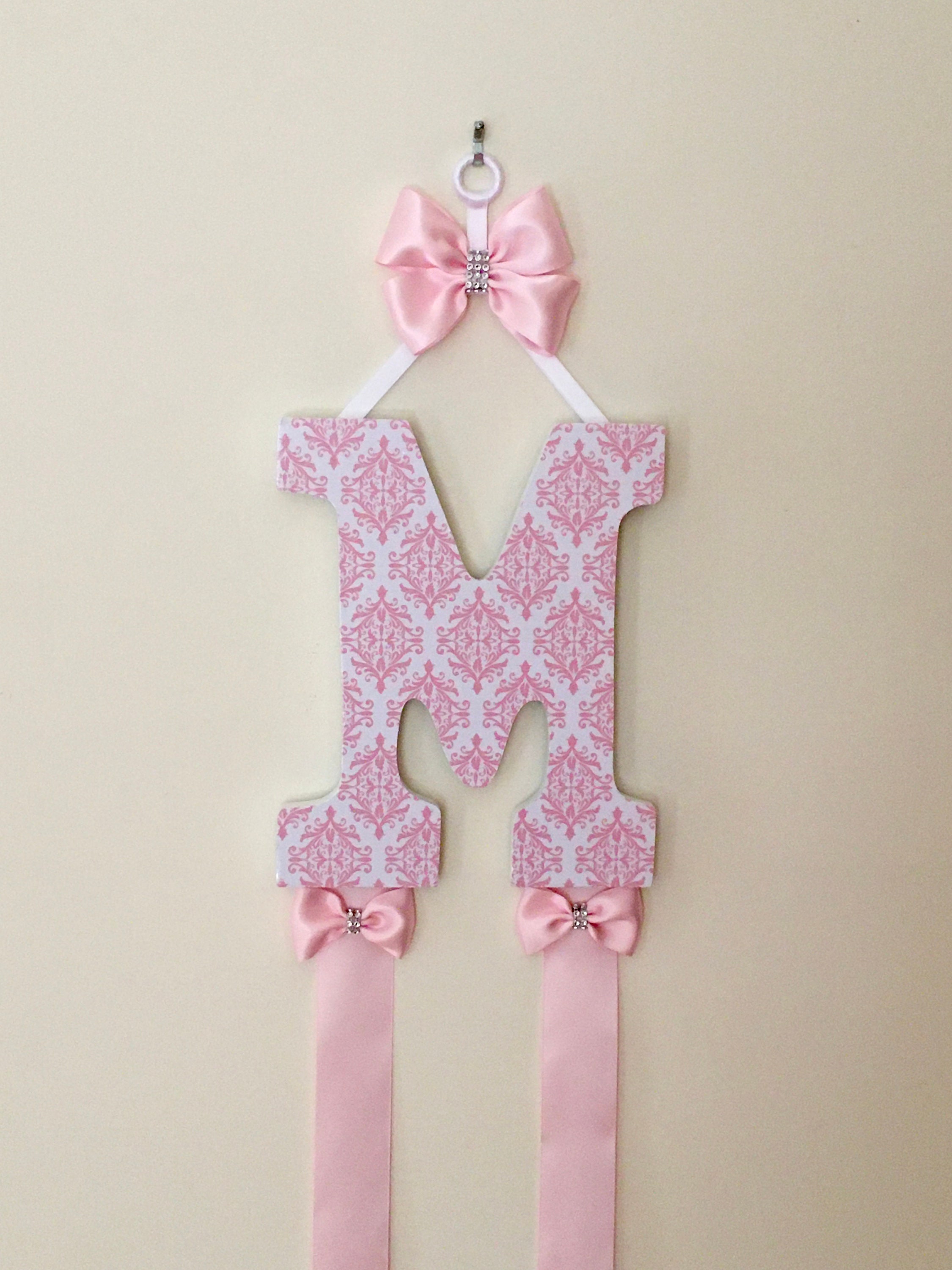 How to Make a Decorative Letter Bow Hanger - The Hair Bow Company -  Boutique Clothes & Bows