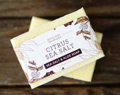 Citrus Sea Salt Soap - Citrus Soap - Aloe Vera Soap - Natural Soap - Palm Free Soap - Vegan Soap - Essential Oil Soap