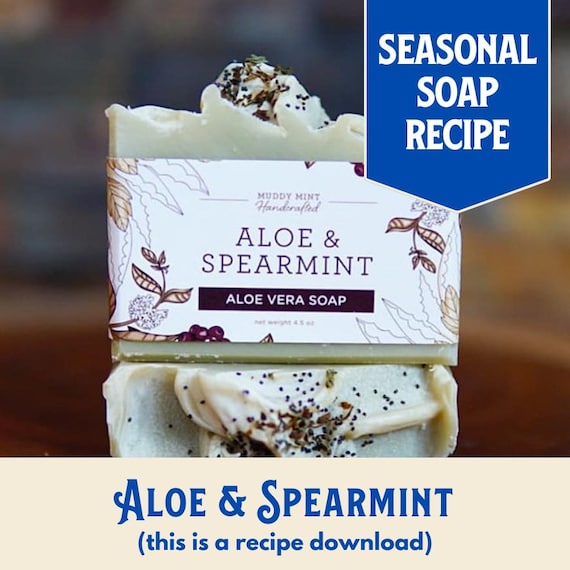 Aloe & Spearmint Avocadobutter Seife Rezept (PDF Download) - Etsy.de