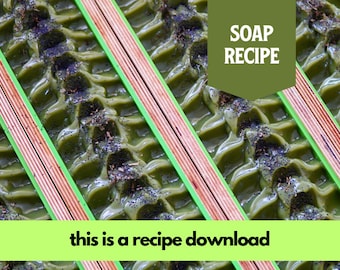 Soap Recipe: Aloe & Spearmint Avocado Butter Soap, Beginner/Intermediate (RECIPE ONLY!), Cold Process Soap, Recipe by Muddy Mint