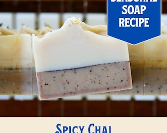 Spicy Chai Soap Recipe, All-Natural Vegan Cold Process (PDF Download)