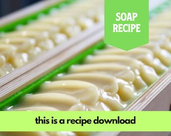 Soap Recipe: Coconut Lime Soap, Intermediate (RECIPE ONLY!), Cold Process Soap, Recipe by Muddy Mint