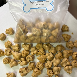 Homemade Dog Treats Peanut Butter Organic 3 ounces (small dog size)