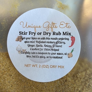 Asian Spice Seasoning Stir Fry and Dry Rub Blend 2 Oz package