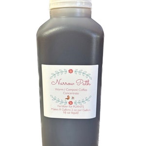 Bio-Wurmkaffeekonzentrat 16 Unzen Flasche Pflanzendünger Natürlicher Wurmtee