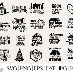 Camping SVG Bundle - Camping SVG Quotes - Camp Life SVG Bundle - Explore svg - Born To Camp svg - Happy Camper svg - Camping-Commercial Use