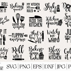 Küche SVG Bundle - Küche SVG geschnitten - Schneidebrett Design - Küche Vektor Clip Art - Backen SVG Bundle - Küche Sprüche - Essen svg