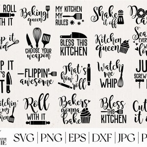 Kitchen SVG Bundle - Kitchen SVG Cut Files - Cutting Board Design - Kitchen Vector Clip Art - Baking SVG Bundle - Kitchen Sayings - Food svg