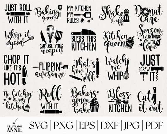 Funny Kitchen Svg Quotes Cooking Sayings Bundle Png Cutting -  Sweden