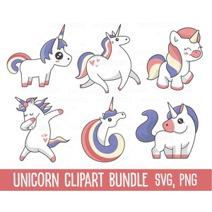 Unicorn clipart bundle for instant download - Commercial Use