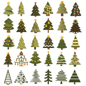 Christmas tree SVG Christmas clipart bundle for instant download SVG,PNG Commercial Use CH21 image 2