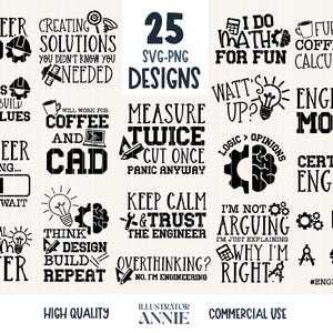 25 Engineer SVG Bundle - Lustige Zitate, Programmierer Designs (Digitaler Download)