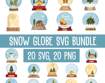 Snow Globe SVG - Snow Globe Clipart - Snow Globe SVG Bundle - Winter Clipart Bundle - Winter svg Bundle - Commercial Use - CH21