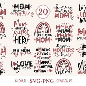 Mothers Day SVG Quote Bundle - Commercial Use - Girl Mom svg - Mama svg - Mothers Day Shirt PNG - Mom Life svg - Mothers Day Gift image 1