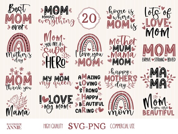 Mothers Day SVG Quote Bundle - Commercial Use - Girl Mom svg - Mama svg - Mothers Day Shirt PNG - Mom Life svg - Mothers Day Gift