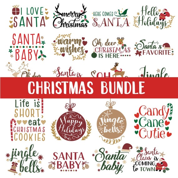 Download Free Christmas Svg Saying Bundle For Instant Download Svgpng Etsy SVG DXF Cut File