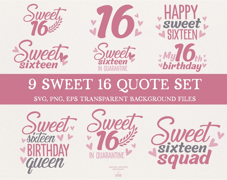 Download Clip Art Sweet 16 Quote Set 16th Birthday Sweet 16 Svg Quote Sweet 16 Sweet 16 Svg Bundle Sweet 16 In Quarantine Svg Sweet 16 Squad Svg Art Collectibles