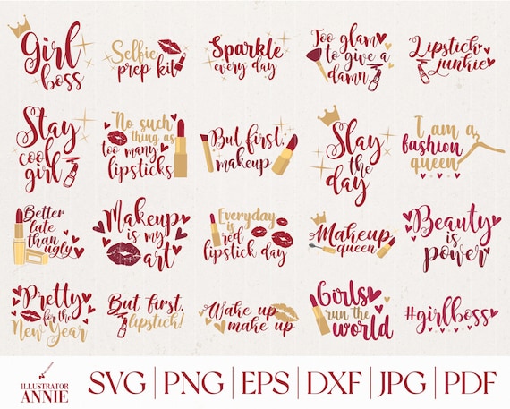 Makeup SVG Bundle Commercial Use Makeup Lover SVG Beauty - Etsy Makeup SVG Bundle Commercial Use Makeup Lover SVG Beauty - Etsy