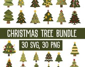 Christmas tree SVG Christmas clipart bundle for instant download - SVG,PNG - Commercial Use - CH21