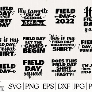 Pacote SVG do Field Day - Uso comercial - Field Day School Day SVG - Field Day 2021 SVG - Arquivos de camisa do Field Day Fun Day para Cricut, Silhouette