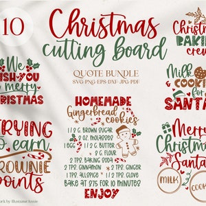 Kerst snijplank SVG offerte bundel
