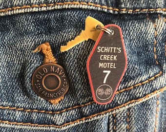 Schitt's Creek Hotel Pin | Rosebud Motel | TV Show Inspired | Retro Keychain | Spring Summer Sale