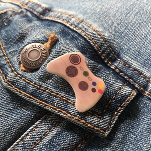 Video Game Controller Pin | Retro Vintage Systems | Novelty Accessory | Spring Summer Sale image 3